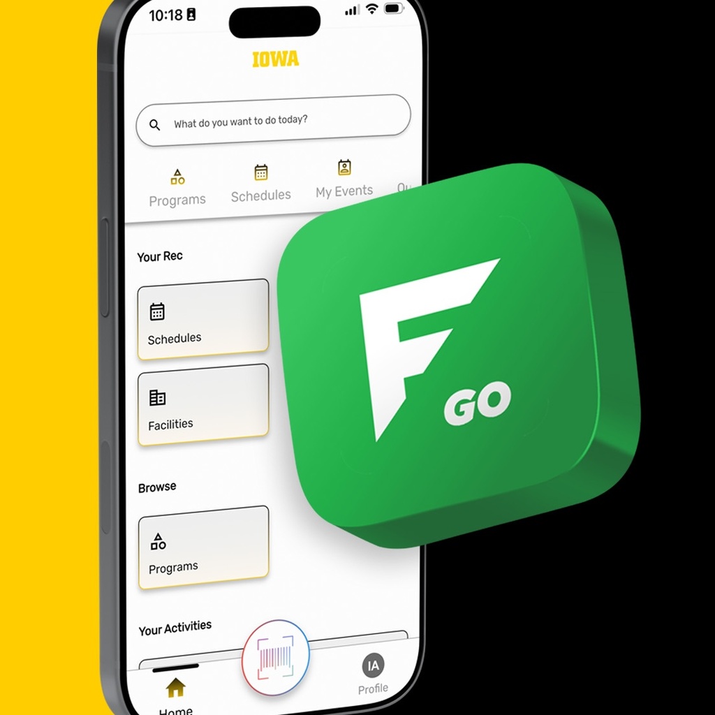 Image of the Rec Services mobile app.